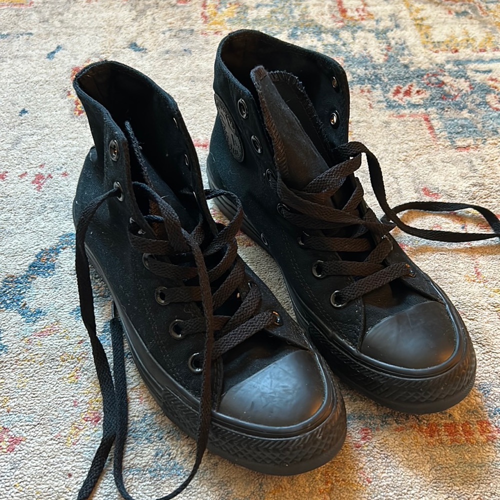 Women’s size 6.5 All black High Top Converse